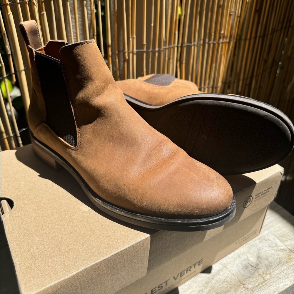Clark’s memi top dark tan leather boots
